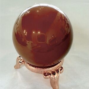 Carnelian Crystal Ball with Stand
